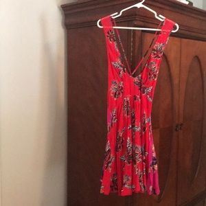 Free People multi color, floral print dress.